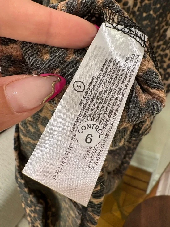 Leopard Print Midi Maxi Dress with Contrast Trim Collar - Picture 6 of 6